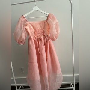 Pink baby doll dress